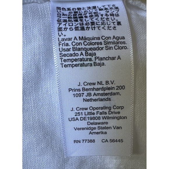 J.Crew White Boho Crochet Bodice Linen Maxi Dress Women's Size M Summer Beach - Picture 12 of 13
